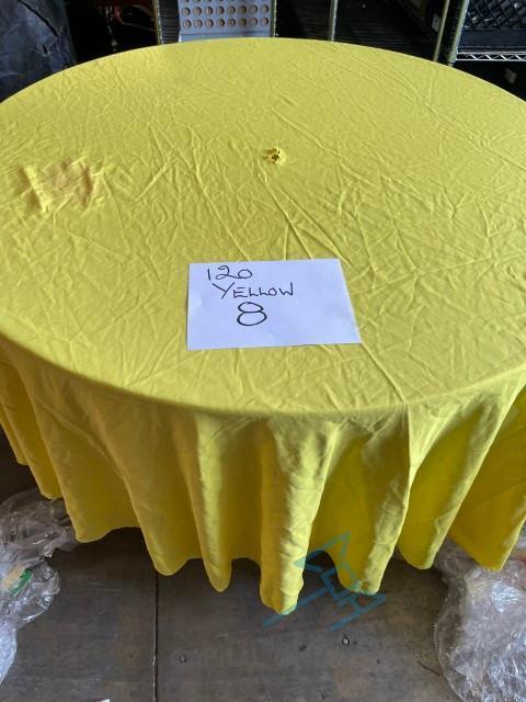 (8) 120 yellow Linens