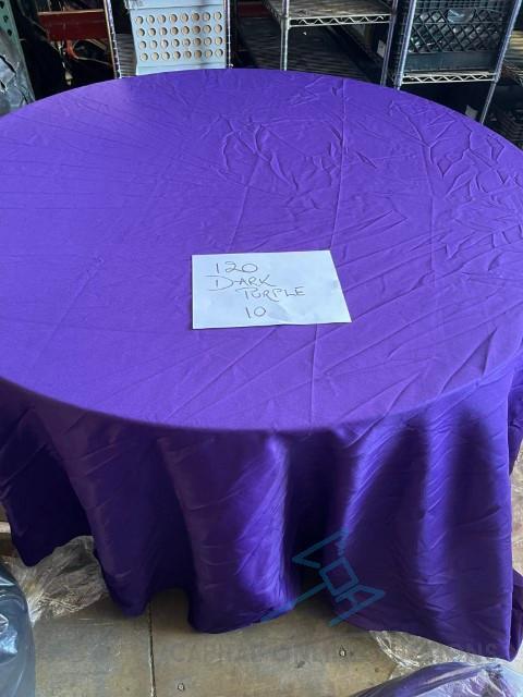 (10) 120 dark purple Linens