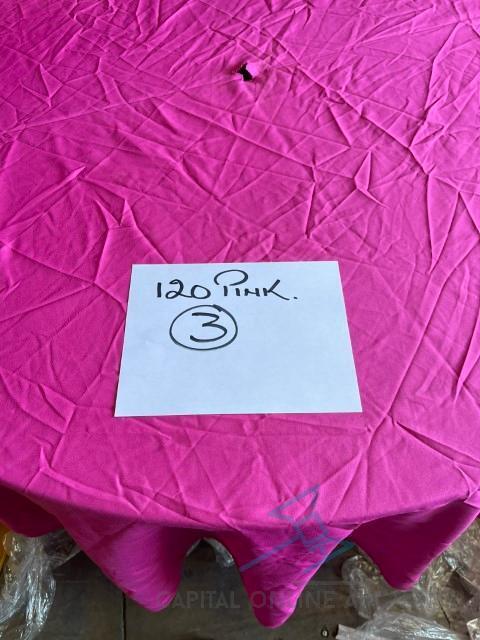 (3) 120 pink Linens