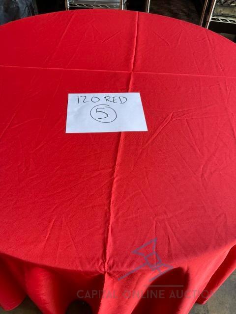 (5) 120 red Linens