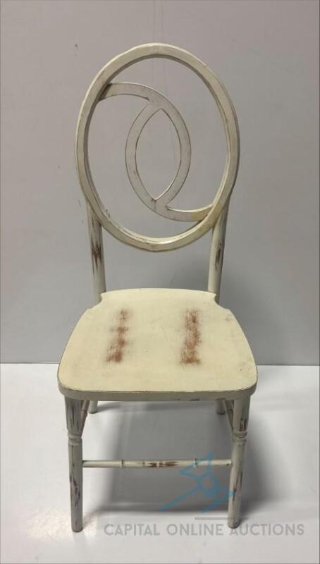 (140) Infinity Distressed White Chair