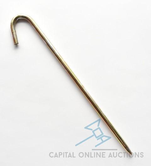 (80) Brand New 1/2 x 18 Hook Stake-Gold