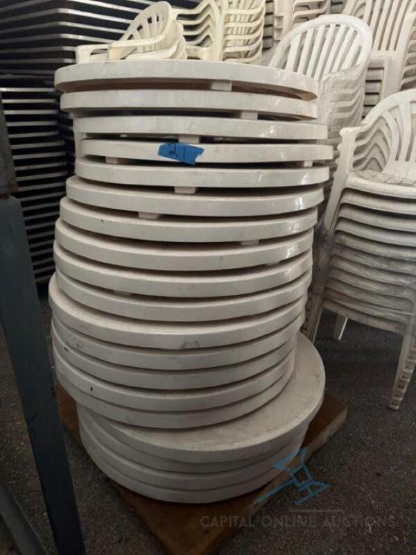 (19) Plastic Round Tables