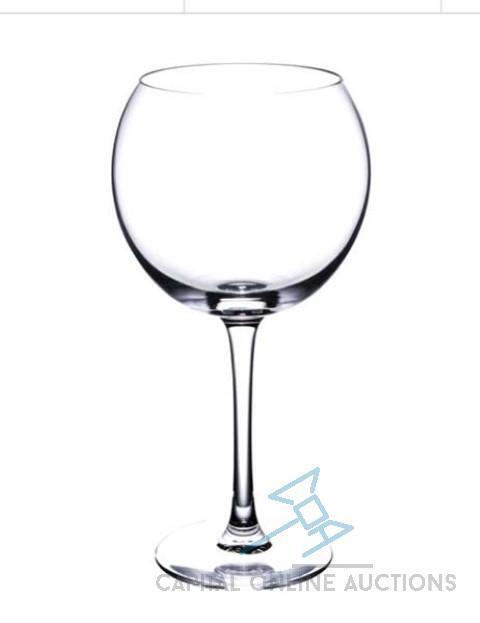 (894) Wine Bubble glasses with approx 55 dishwashing glass rack