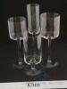 (634) KLEIN Water glasses with approx 17 dishwashing glass racks