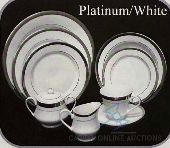 (170) PLATINUM Bread & Butter Plates & Saucers