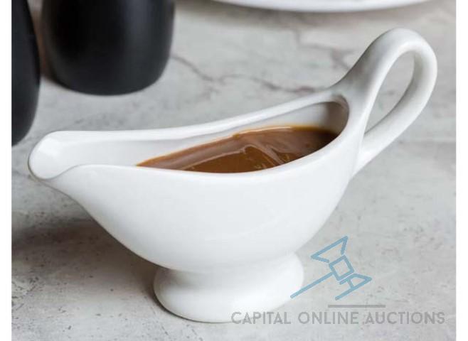 (20) Gravy Boats White