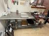 Stainless steel worktop table with under shelf