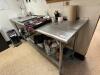 Stainless steel worktop table with under shelf - 2