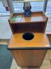 Trash receptacle with tray holder - 5