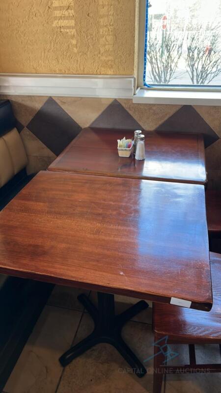 (2) wooden dining tables