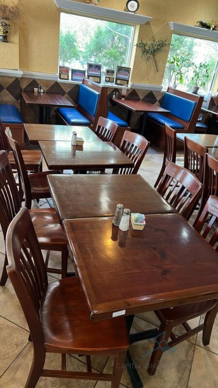 (4) Wooden dining tables