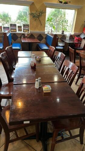 (4) Wooden dining tables