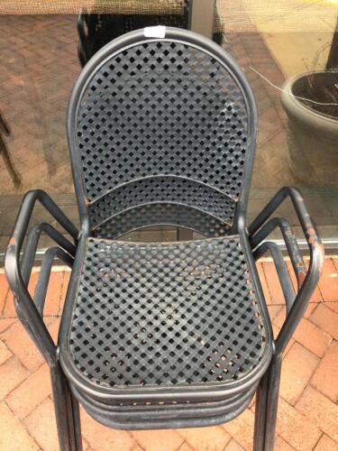 3 Metal Patio Dining Chairs