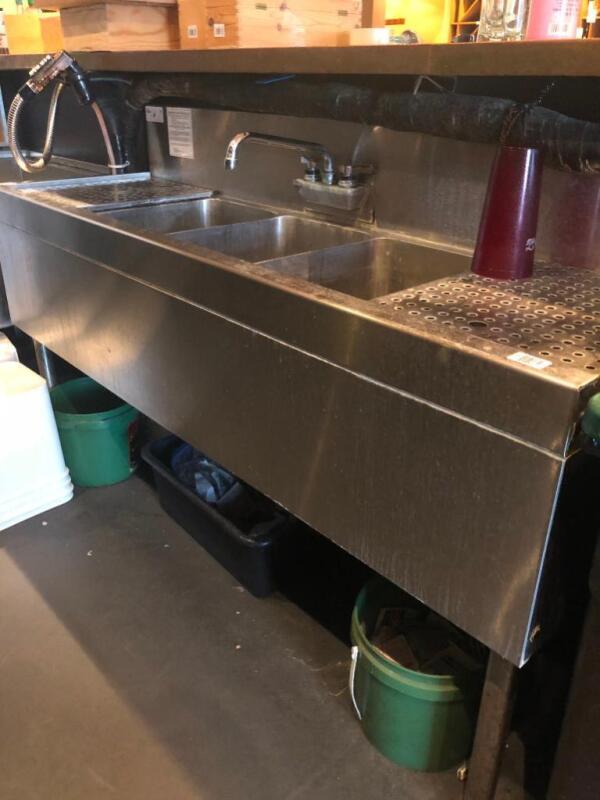 Backbar 3 Compartment Sink