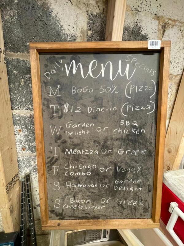 Menu Chalk Board