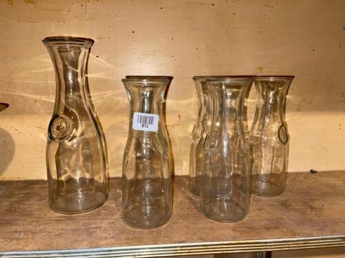 Set of 6 Glass Vases