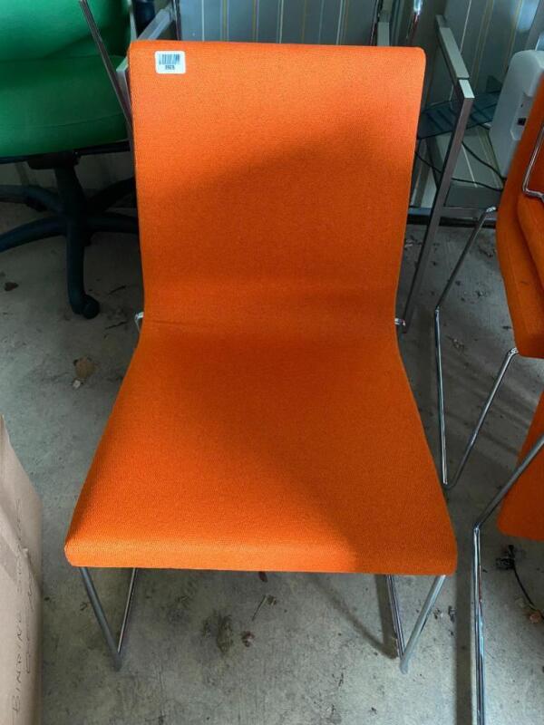 5 Orange and 1 Pink Chairs