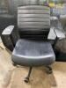 Black Ribbed Back Office Chair