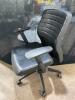 Black Ribbed Back Office Chair - 6