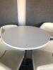 2 Round White Tables