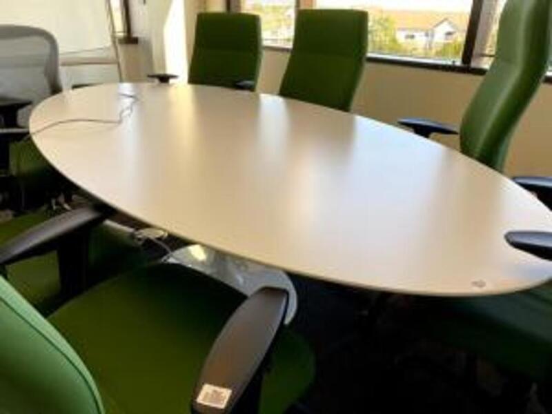 White Oval Conference Table
