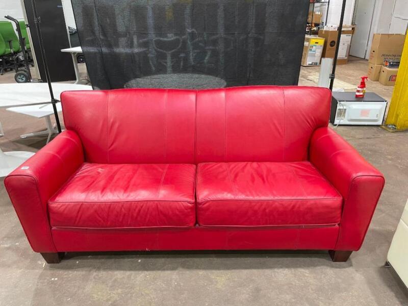 Red Leather Couch