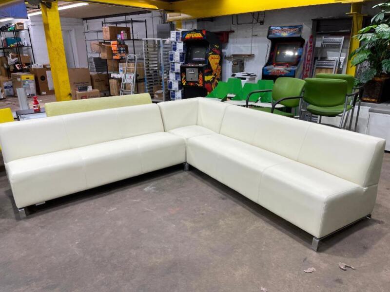 L Shaped White Couch