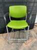 3 Office High Chairs - Green - 2