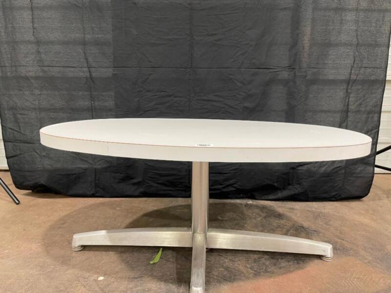 White Oval Table