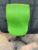 20 Green Office Chairs showing wear - 2