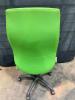 20 Green Office Chairs showing wear - 4