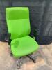 20 Green Office Chairs showing wear - 11