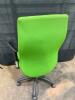 20 Green Office Chairs showing wear - 14