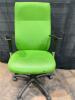 20 Green Office Chairs showing wear - 15