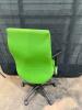 20 Green Office Chairs showing wear - 19