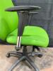 20 Green Office Chairs showing wear - 23