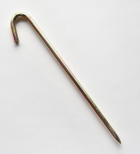 100 BRAND NEW! 5/8 x 24 Zinc-Gold Hook Stake