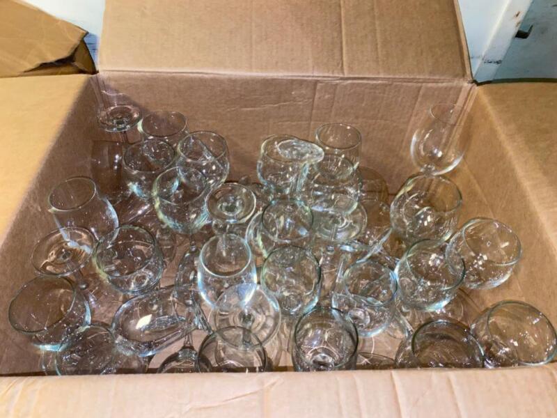 35 Assorted Wine Glasses