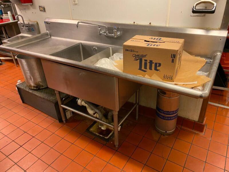 Large Stainless Steel Dishwashing Sink