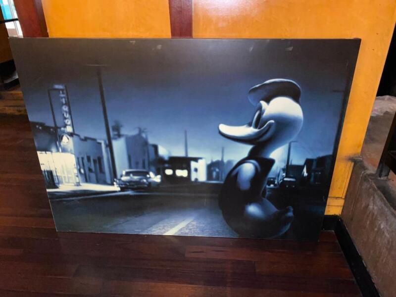 Signed Canvas Painting - Donald Duck