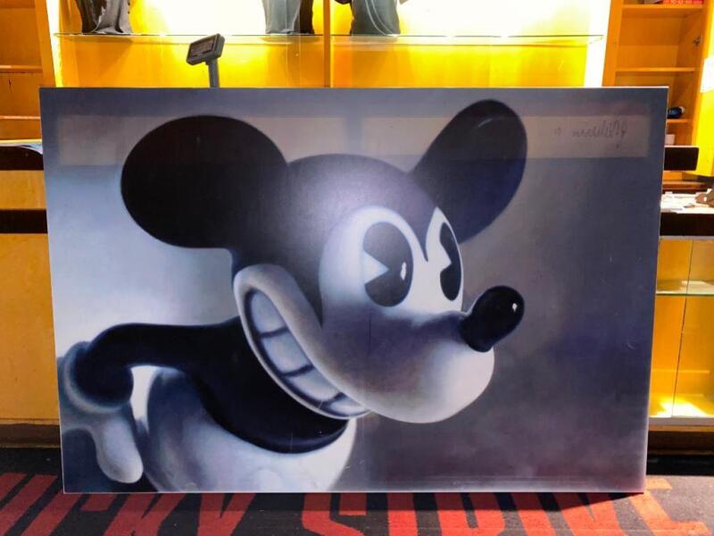 Signed Canvas Painting - Mickey Mouse