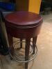 3 Bar Stools with Wooden Legs and Cushioned Seat - 3