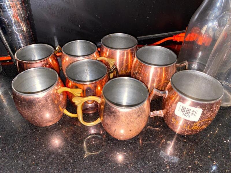 8 Copper Mule Mugs