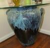 Glass top accent table