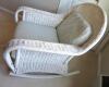 White wicker rocking chair - 2