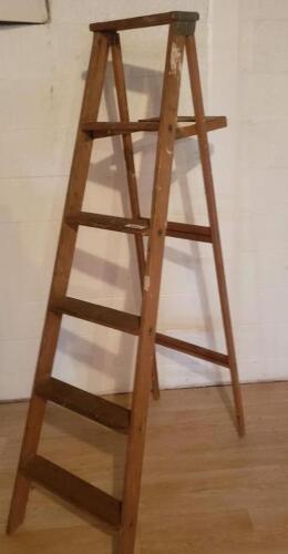 Wooden stepladder