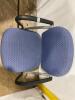 2 Navy Office Chairs with no wheels - 3