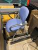 2 Navy Office Chairs with no wheels - 8