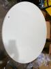 White Round Table with chrome base - 4